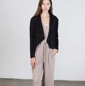 Mod ref Maxwell. Suede drape moto jacket